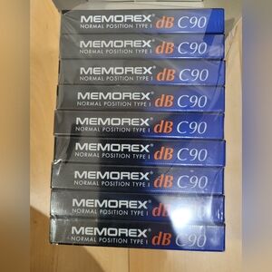 9 Memorex 90 minute normal bias blank cassette tapes